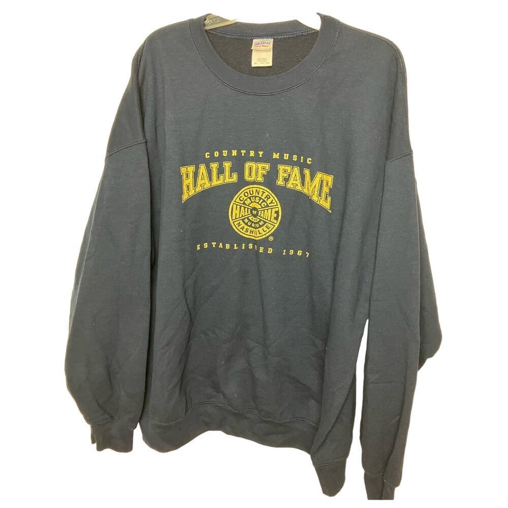 Gildan Pullover County Music Hall of Fame Sweatshirt Navy Blue Size 2XL
